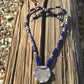 necklace "Universal Flow" Hill Tribe Silver pendant, Afghan Lapis, Grey Moonstone, Pyrite, Gender Neutral, Gift idea, Reiki charged