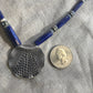 necklace "Universal Flow" Hill Tribe Silver pendant, Afghan Lapis, Grey Moonstone, Pyrite, Gender Neutral, Gift idea, Reiki charged