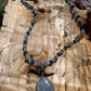 necklace "Spring Rains" Labradorite & Apatite pendant, Labradorite, Apatite, Hill Tribe Silver, Reiki charged, Gift Idea, Gender Neutral