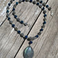 necklace "Spring Rains" Labradorite & Apatite pendant, Labradorite, Apatite, Hill Tribe Silver, Reiki charged, Gift Idea, Gender Neutral