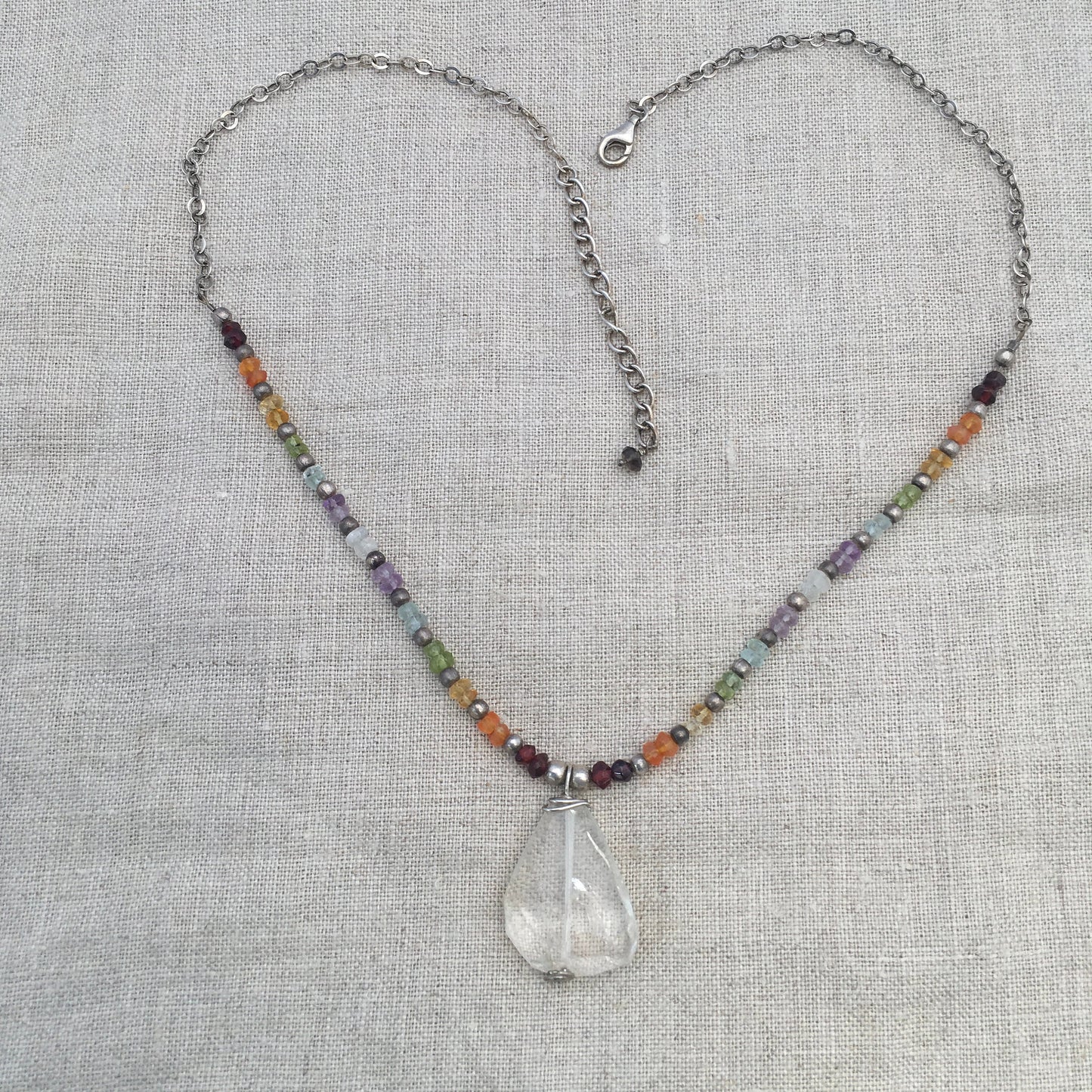 necklace "Sweet Rainbows" quartz pendant, Semi-precious Stones, Pride, Rainbow necklace, LGBTQ+ jewelry, Chakra jewelry, Reiki charged