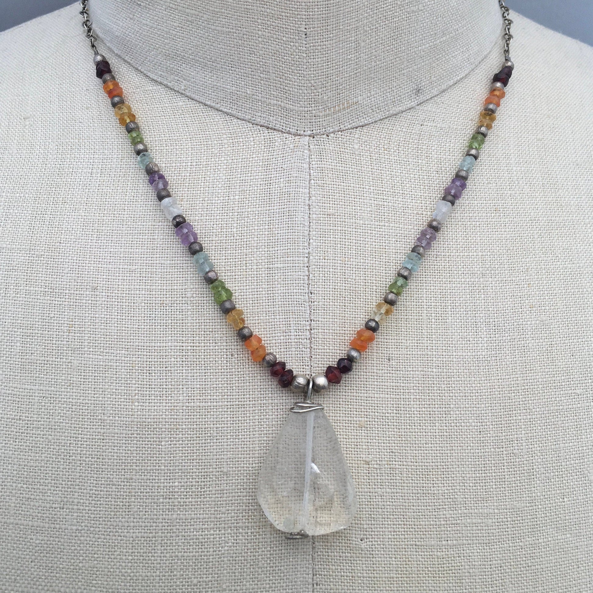 necklace "Sweet Rainbows" quartz pendant, Semi-precious Stones, Pride, Rainbow necklace, LGBTQ+ jewelry, Chakra jewelry, Reiki charged