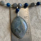 necklace "Spring Rains" Labradorite & Apatite pendant, Labradorite, Apatite, Hill Tribe Silver, Reiki charged, Gift Idea, Gender Neutral