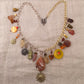 necklace "Du Soleil" Fire agate & Brass Sun pendant, Citrine, Carnelian, Handmade Charms, Sun Charms, Charm necklace, Reiki charged