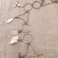 necklace "Full Moon" Carved Bone Moon pendant, Charm necklace, Statement Piece, Moonstone, Goddess charm, Fairy, Pearls, Gift idea, Crystals
