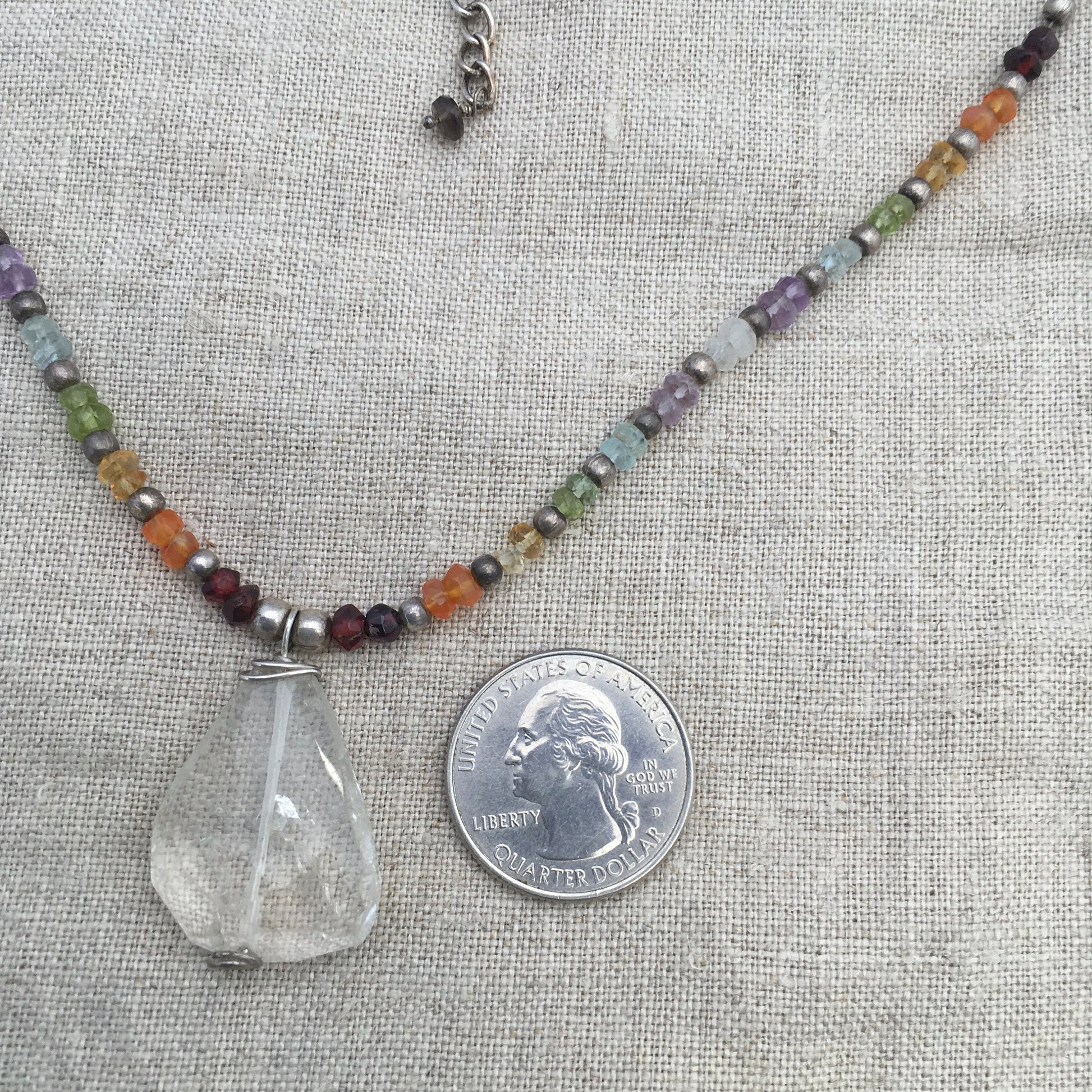 necklace "Sweet Rainbows" quartz pendant, Semi-precious Stones, Pride, Rainbow necklace, LGBTQ+ jewelry, Chakra jewelry, Reiki charged