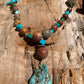 necklace "Desert Summer" Kingman Turquoise & Jasper pendant, Turquoise, Jasper, Animal Fetish, Gift idea, Wild West jewelry, Gender Neutral