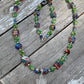 necklace "Heavenly Garland" Sterling Filigree Hamsa, Millefiori beads, Hill Tribe Silver beads, Good Luck Charm, Hand of God, Reiki charged