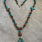 necklace "Desert Summer" Kingman Turquoise & Jasper pendant, Turquoise, Jasper, Animal Fetish, Gift idea, Wild West jewelry, Gender Neutral