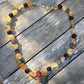 necklace "The Harvest" Red Jasper Skull, Citrine, Garnet, Pyrite, Gender Neutral jewelry, Lord Hades, Underworld jewelry, All Things Creepy