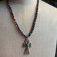 necklace "Life Renewed" Vintage Silver Ankh, Egyptian Turquoise, Afghan Lapis, Carnelian, Egyptian style, Bohemian jewelry, Gender Neutral