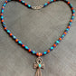 necklace "Life Renewed" Vintage Silver Ankh, Egyptian Turquoise, Afghan Lapis, Carnelian, Egyptian style, Bohemian jewelry, Gender Neutral