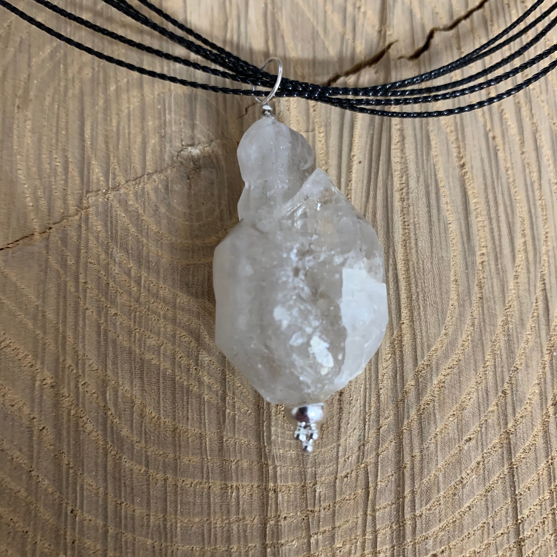 Pendant "Crystal City" Double Terminated quartz, Crystal pendant, Reiki charged, Gender Neutral jewelry, Crystal jewelry, Quartz cluster