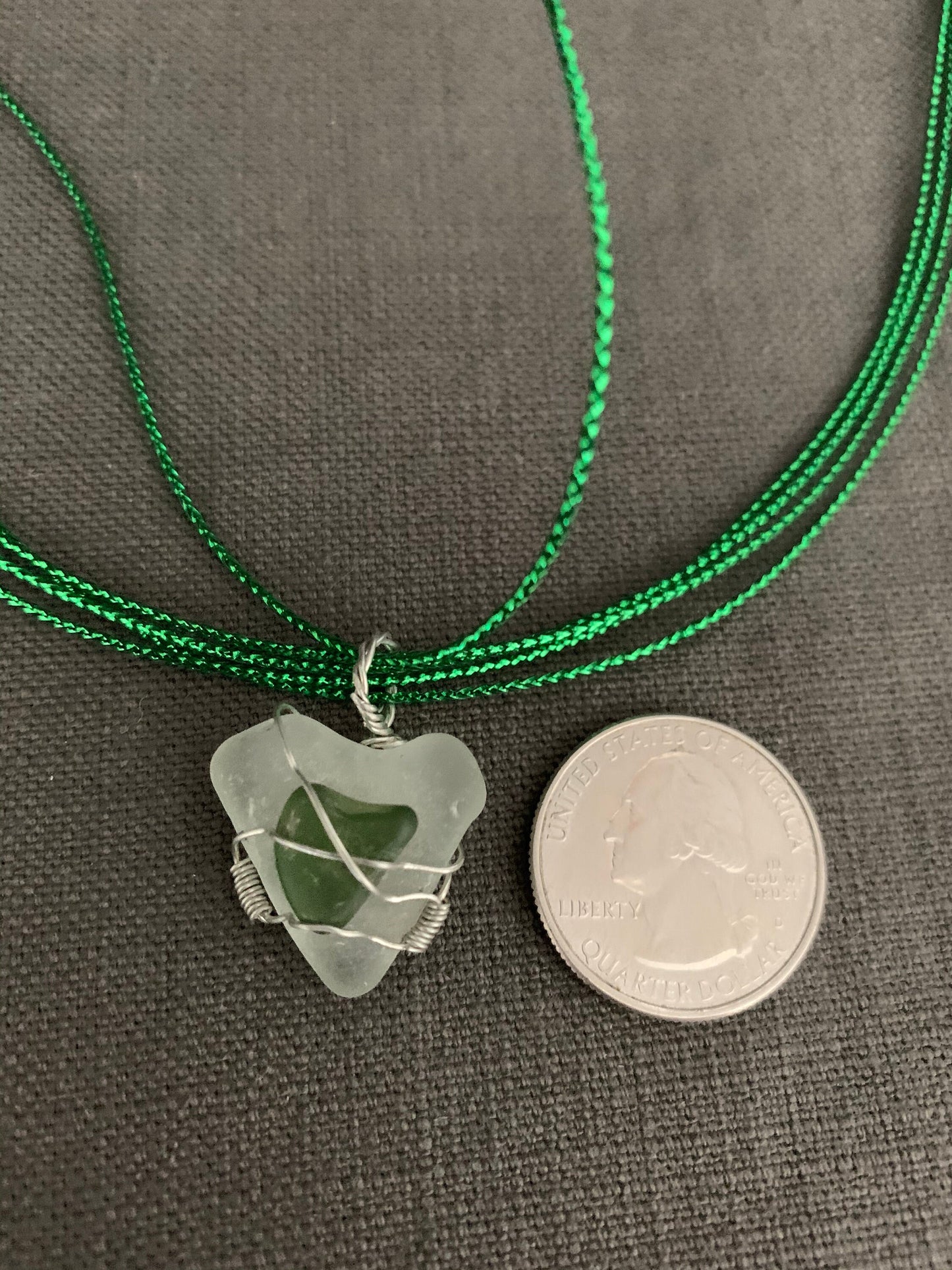 Pendant “Cross My Heart” Sea glass pendant, Heart Pendant, Gift Idea, Gender Neutral pendant, Ocean treasures, Mermaid jewelry, Wire Wrapped