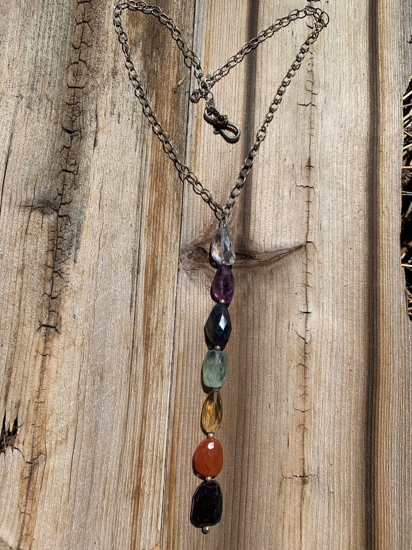 Necklace "Pride" Rainbow pendant, LGBTQ+, chakra jewelry, Reiki charged, statement piece, Gender Neutral, Gift Idea, Semi Precious stones