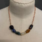 Necklace “Earthy Rainbow” Pride necklace, Gender Neutral, LGBTQ+ jewelry, Red Tiger Eye, Jasper, Agate, Moss Agate, Sodalite, Fluorite