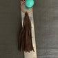 Pendant “Woke” Enameled Bell with Mandala, Copper link, Ultra Suede tassel, Meditation Bell, Tassel pendant, Gift Idea, Reiki charged