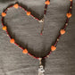 necklace "Overcoming Obstacles with Love" carved Quartz Ganesh pendant, Aventurine hearts, Garnets, Gift idea, Gender Neutral, Reiki charged