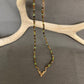 Necklace “Ancient Hart” Bronze Stag Head, Tiger Eye, Peridot, Pyrite, Gender Neutral, Reiki charged, Solar Plexus chakra, Prosperity stones