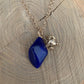 Pendant “Ram Skull” Bronze Ram Skull, Afghan Lapis, Memento Mori, Gender Neutral Jewelry, Ram Totem, Animal Guide, Reiki charged, Samhain