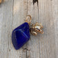 Pendant “Ram Skull” Bronze Ram Skull, Afghan Lapis, Memento Mori, Gender Neutral Jewelry, Ram Totem, Animal Guide, Reiki charged, Samhain