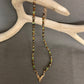 Necklace “Ancient Hart” Bronze Stag Head, Tiger Eye, Peridot, Pyrite, Gender Neutral, Reiki charged, Solar Plexus chakra, Prosperity stones