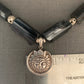 necklace "Light in the Darkness" Sterling Sun/Moon pendant, Black Tourmaline, Hill Tribe Silver Stars, Gender Neutral, Reiki vibe, Gift idea
