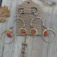Earrings “Hoops in Balance” Vintage Branch Coral, Sterling charm, Bronze links, Copper rings, Statement Earrings, Sacred Geometry, Reiki