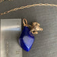 Pendant “Ram Skull” Bronze Ram Skull, Afghan Lapis, Memento Mori, Gender Neutral Jewelry, Ram Totem, Animal Guide, Reiki charged, Samhain