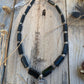 necklace "Light in the Darkness" Sterling Sun/Moon pendant, Black Tourmaline, Hill Tribe Silver Stars, Gender Neutral, Reiki vibe, Gift idea