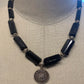 necklace "Light in the Darkness" Sterling Sun/Moon pendant, Black Tourmaline, Hill Tribe Silver Stars, Gender Neutral, Reiki vibe, Gift idea