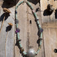 necklace "Spring Statement" Fine Silver focal beads, Aventurine, Iolite, Amethyst, Tourmaline, Statement piece, Gender Neutral, Reiki vibes