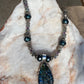 Necklace “Royal Peacock” Carved Labradorite Peacock, Faceted Teal Pearls, Labradorite, Amethyst, Gift Idea, Statement Piece, Reiki Charged