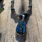 Necklace “Royal Peacock” Carved Labradorite Peacock, Faceted Teal Pearls, Labradorite, Amethyst, Gift Idea, Statement Piece, Reiki Charged