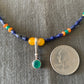 Necklace “Almost Primary" Green Agate pendant, Afghan Lapis, Carnelian, Gift idea, Stacking necklace, Zoom jewelry, Gender Neutral jewelry