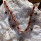 garnet necklace "Sacred Flame" Garnet pendants, Carnelian, Chakra jewelry, Sacral and Root Chakras, Reiki charged, Gift idea, Fire necklace