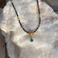 Necklace “Almost Primary" Green Agate pendant, Afghan Lapis, Carnelian, Gift idea, Stacking necklace, Zoom jewelry, Gender Neutral jewelry