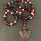 Necklace “Heal My Broken Heart” Bronze Heart and stone pendant, Gift idea, Stacking necklace, Gender Neutral necklace, Bronze Heart Milagros