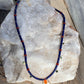 Necklace “Solar Crown” Bronze U link, Afghan Lapis, Carnelian, Bronze Suns, Gender Neutral, Symbol of Royalty, Gift Idea, Reiki charged