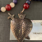 Necklace “Heal My Broken Heart” Bronze Heart and stone pendant, Gift idea, Stacking necklace, Gender Neutral necklace, Bronze Heart Milagros