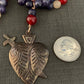 Necklace “Heal My Broken Heart” Bronze Heart and stone pendant, Gift idea, Stacking necklace, Gender Neutral necklace, Bronze Heart Milagros