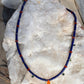 Necklace “Solar Crown” Bronze U link, Afghan Lapis, Carnelian, Bronze Suns, Gender Neutral, Symbol of Royalty, Gift Idea, Reiki charged