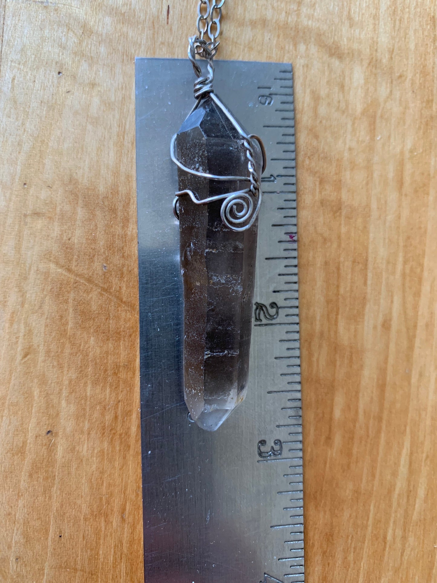 Crystal pendants, Smoky Quartz Crystals, Sterling Silver, Gender Neutral Jewelry, Grounding Crystals, Reiki charged, Gift Idea, Root Chakra