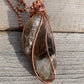 Smoky Quartz cluster pendant, Copper wire, Raw Crystal, Gender Neutral, Root Chakra, Grounding stone, Reiki Charged, Crystal pendant