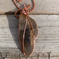 Smoky Quartz cluster pendant, Copper wire, Raw Crystal, Gender Neutral, Root Chakra, Grounding stone, Reiki Charged, Crystal pendant