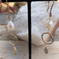 Earrings “Ethereal Drops” Hand Cast Bronze Links and Hooks, Freshwater Pearls, Labradorite, Statement Earrings, Zoom Jewelry, Reiki charged