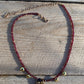 Necklace “Bohemian Heart” Hand cast Bronze Heart, Garnets, Bronze Puffed hearts, Gift idea, Valentines Day, Bridal Jewelry, Reiki charged