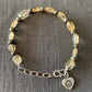 Bracelet “Because I’m Happy” Citrine, Pyrite, Fine Silver Heart, Valentines Day gift, Gender neutral jewelry, Reiki charged, Chakra jewelry