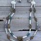 necklace, "Fair Trade" antique African Trade beads, Brass Sun Moon Baule beads, Krobo beads, Carved Bone Scarabs, Gift idea, Gender Neutral