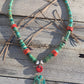 necklace "Sierra Sunset" New Mexican Turquoise, Vintage Coral, Handmade Pendant, Reiki charged, Graduated Turquoise, Gender Neutral jewelry